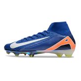 Nike Air Zoom Mercurial Superfly 10 Elite FG Soccer Cleats Blue, White and Orange